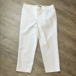 St. John Caviar Emma‎ Cropped White Pants
